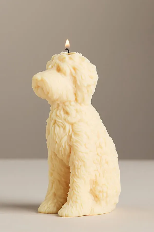 Davie Ocho Candle Co Doodle Shaped Wax Candle - Beige product