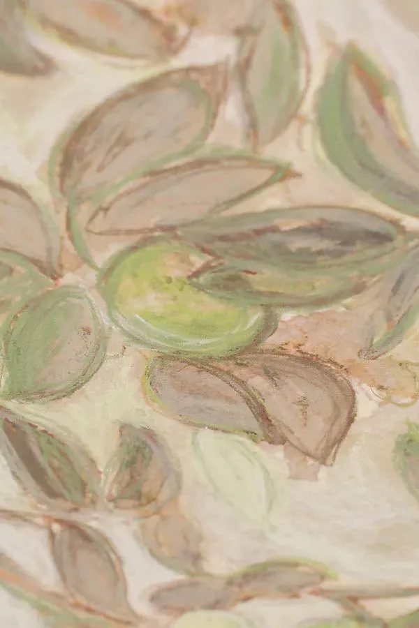 Apple Branch Wall Art - Green, Cotton Canvas by Anthropologie, alternate view