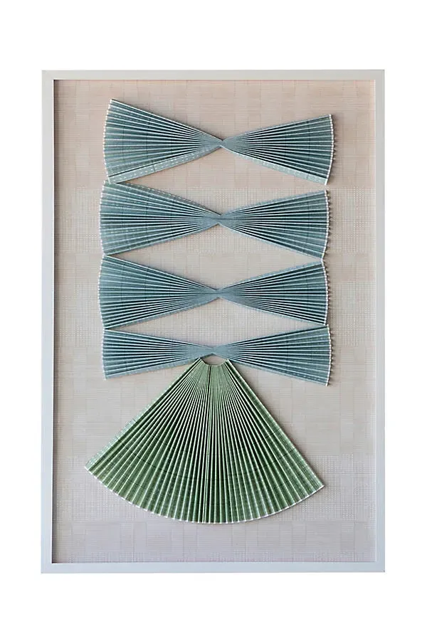 Pleated Summer Wall Art - Blue, Fine Art Paper by Anthropologie