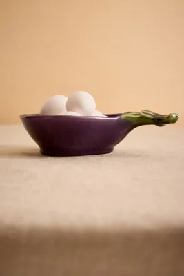 Denise Aubergine Shaped Decorative Bowl - Purple alternate view
