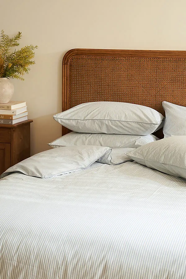 Blue Stripe Reversible Organic Cotton Pillowcase Set of 2 product