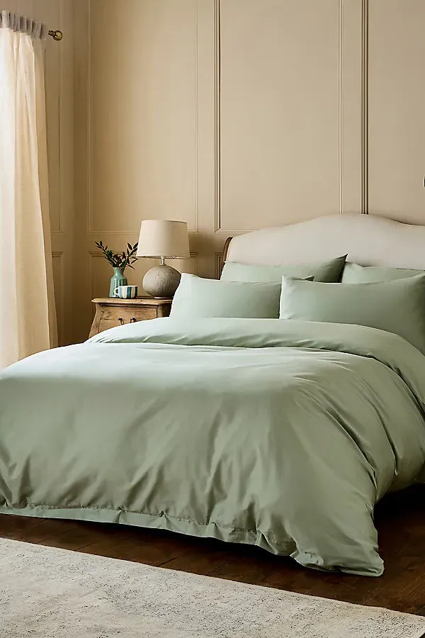 The Original Percale Duvet Cover - Green, Cotton product