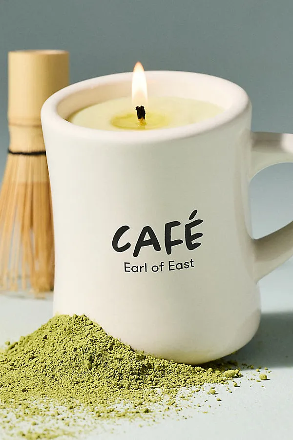 Gourmand Matcha Cafe Candle - Green, Cotton by Anthropologie