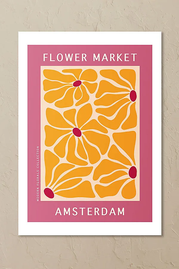 Amsterdam Flower Market Wall Art Print - Giclée product
