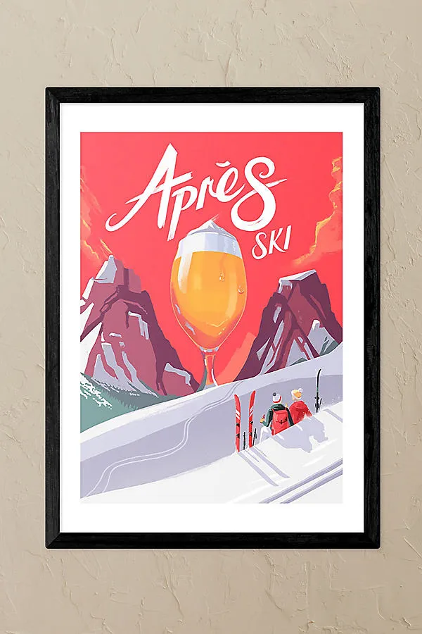 Après Ski A3 Framed Wall Art Print - Black product