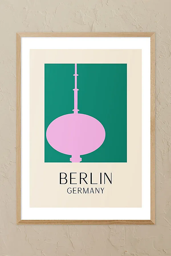 Berlin Oak Framed Wall Art Print - Green product