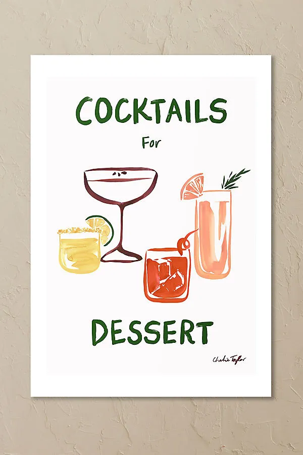 Cocktails for Dessert Wall Art Print by Charlie Taylor product