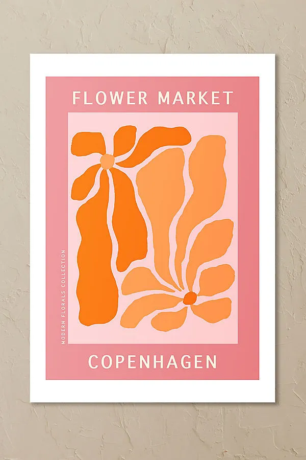 Copenhagen Flower Market Wall Art Print - Giclée, Archival Paper product