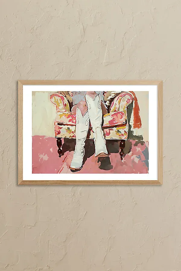 Cowgirl Couch A3 Framed Wall Art product