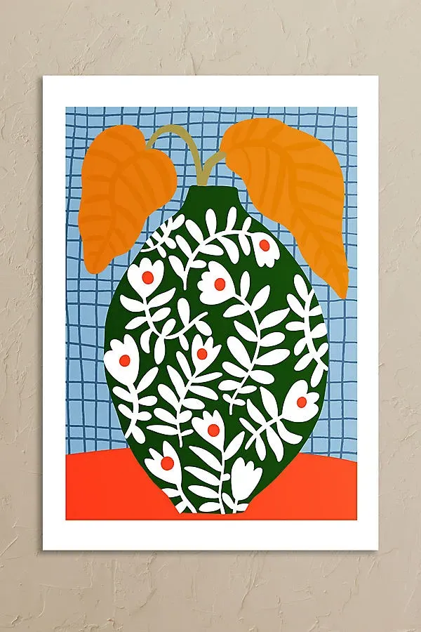 Dot Pot Wall Art Print - Green, Acrylic product