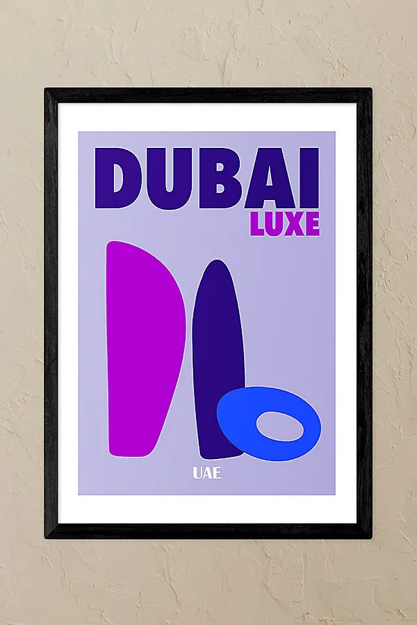 Dubai Luxe UAE Framed Wall Art Print - Black product