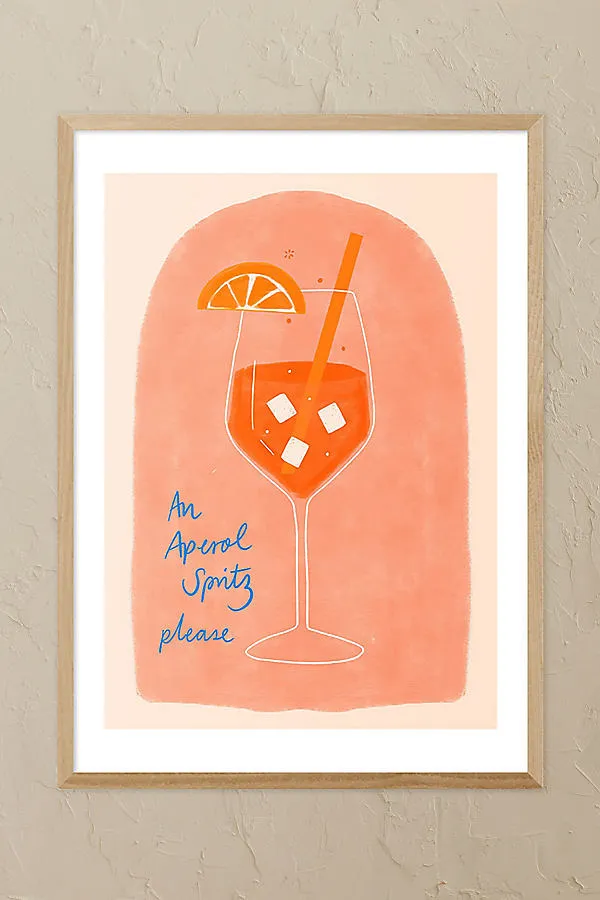 Emmy Lupin Studio Aperol A3 Framed Wall Art Print - Oak product