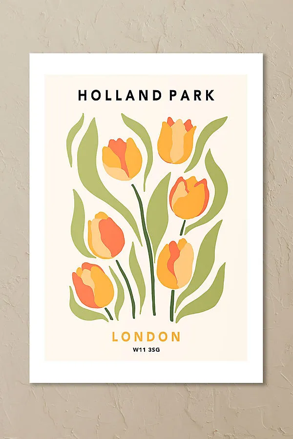 Holland Park II A3 Wall Art Print - Orange product