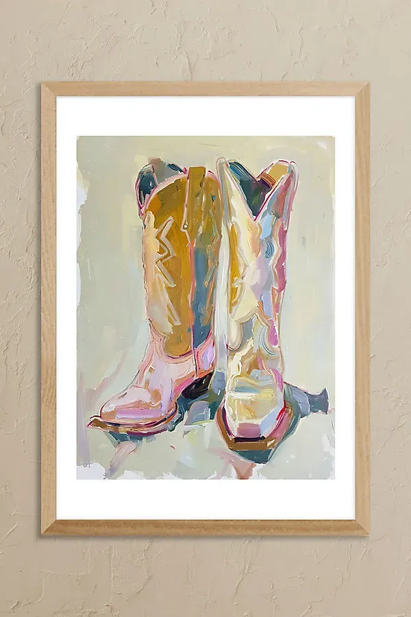 Honey Island Studio Cowgirl Boots A3 Framed Wall Art product