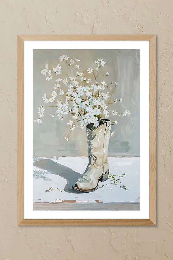 Honey Island Studio Cowgirl Flower A3 Framed Wall Art product