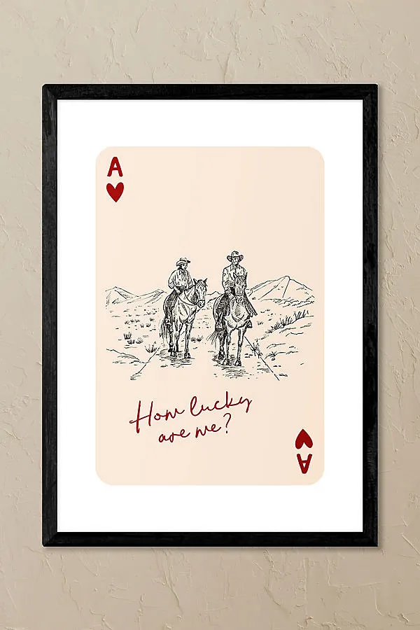 How Lucky Are We A3 Framed Wall Art - Black, Acrylic product