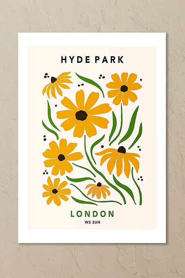 Hyde Park II Wall Art Print - Yellow product