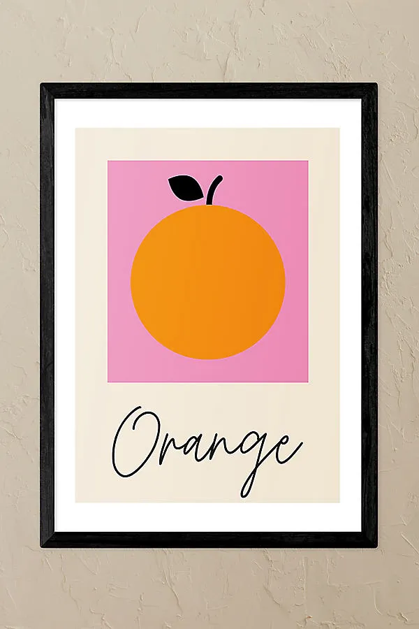 Inoui A3 Framed Wall Art Print - Orange, Black product