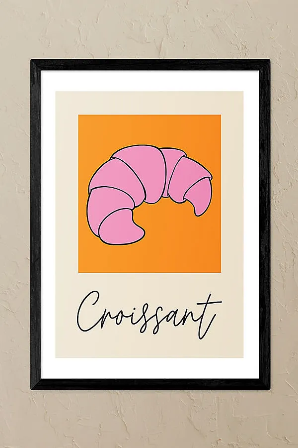 Inoui Croissant A3 Framed Wall Art Print - Black product