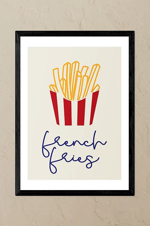 Inoui French Fries A3 Framed Wall Art Print - Black product