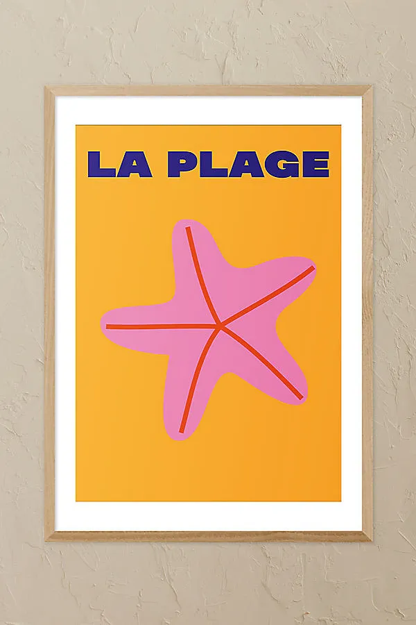 La Plage A3 Framed Wall Art Print - Oak product