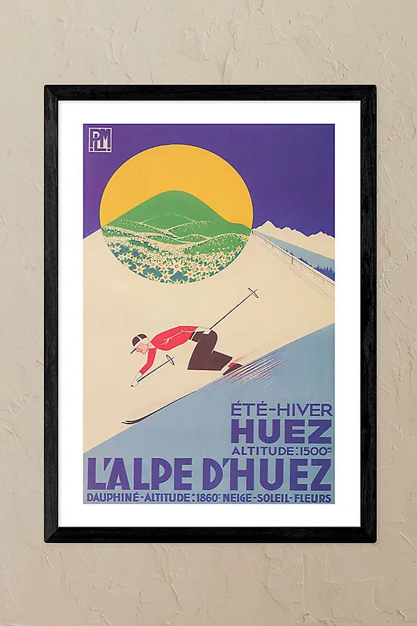 L'Alpe D'Huez Black Framed Wall Art Print product