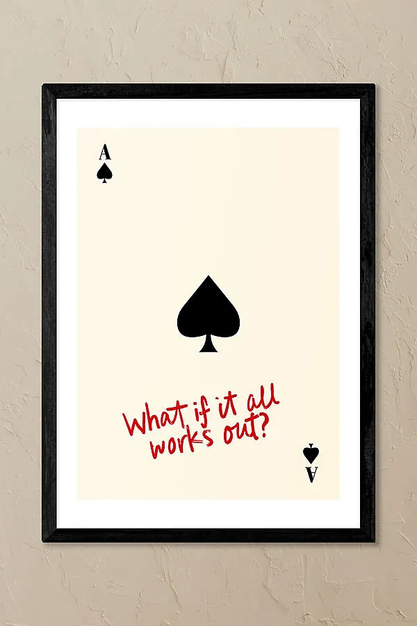 Luxe Poster Co What If It All Works Out? A3 Framed Wall Art - Black, Acrylic product