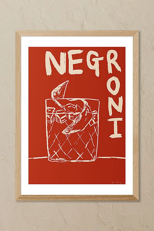 Negroni A3 Framed Wall Art - Orange product