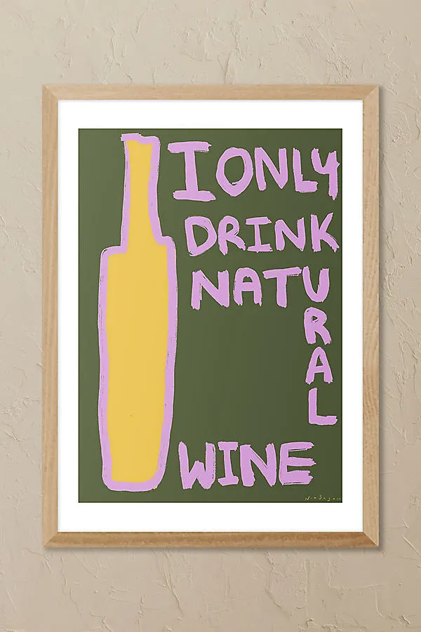 Nia Beynon Natural Wine A3 Framed Wall Art - Green product