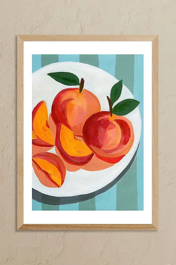 Perfect Peaches A3 Framed Wall Art - Orange product