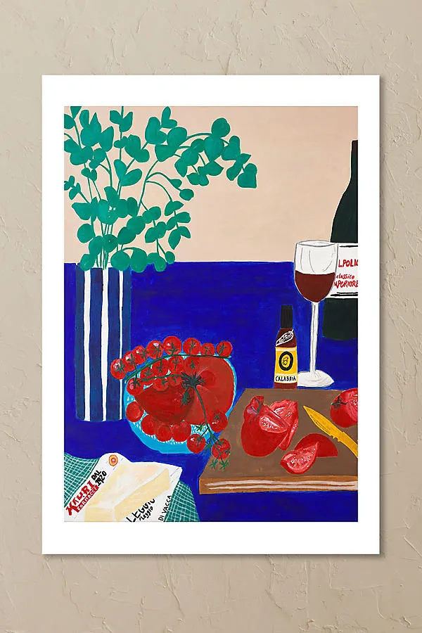 Red Wine Days Wall Art Print - Blue, Acrylic product