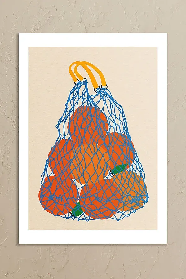 Rosi Feist Oranges In a Net Bag Wall Art Print product