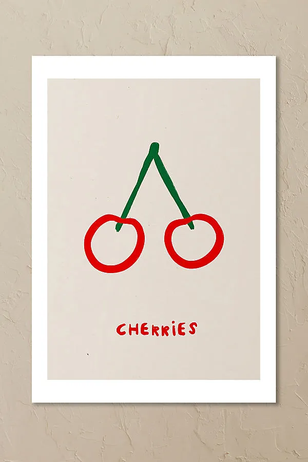 SimplyExtraJordanary Cherries Wall Art Print - Red product