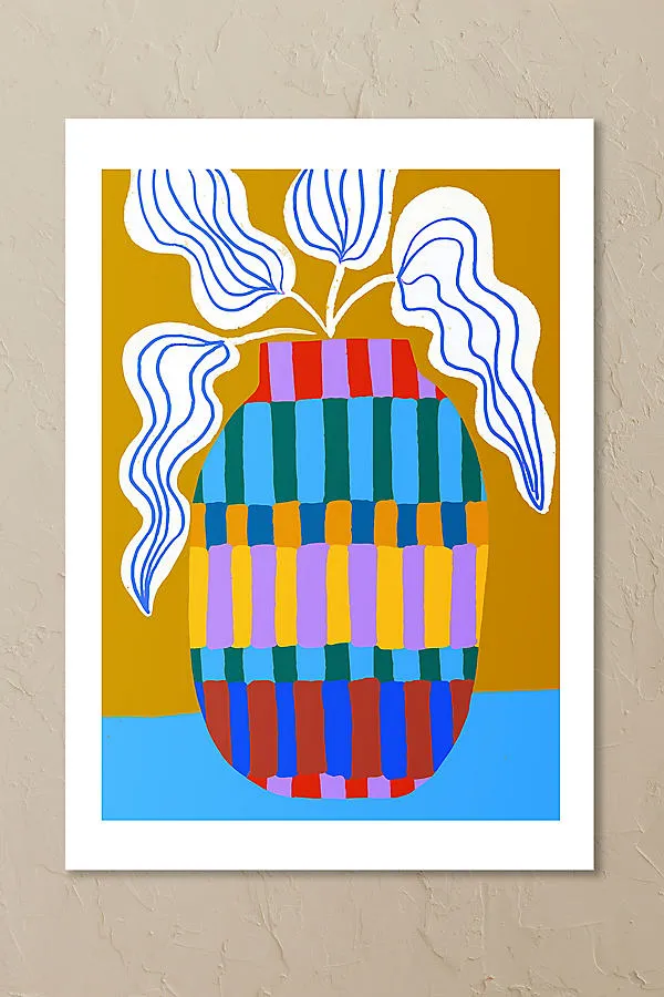 Teresa Rego Striped Pot Wall Art Print - Acrylic product