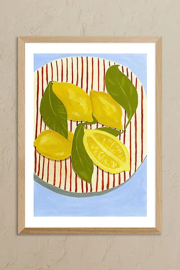 When Life Gives You Leafy Lemons A3 Framed Wall Art product