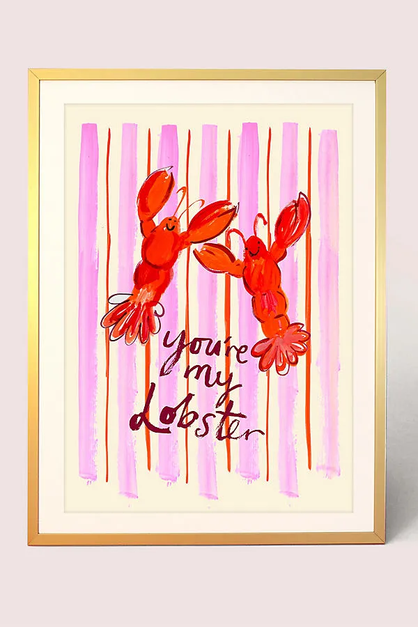 Baking Icons Small Art Print - Red by Anthropologie