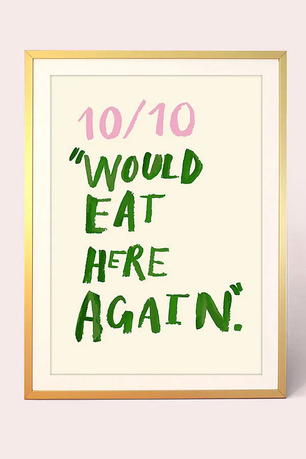 Baking Icons Small Art Print - White by Anthropologie