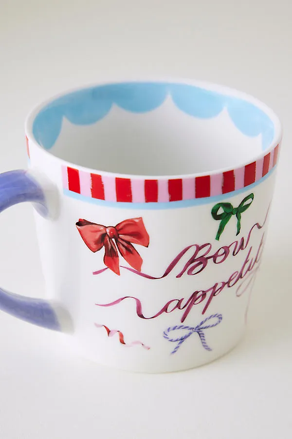 Bow Appetit Mug - Pink, Ceramic product