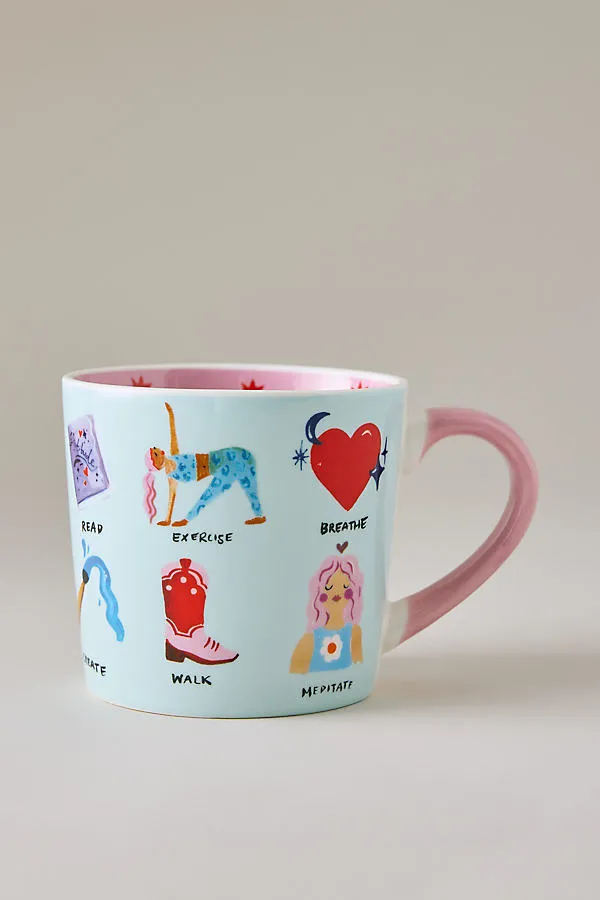 Daily Reminders Mug - Bone China by Anthropologie