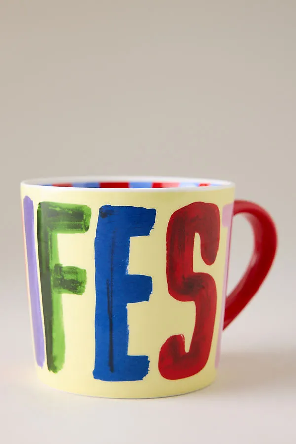 Manifest Mug - New Bone China by Anthropologie, alternate view