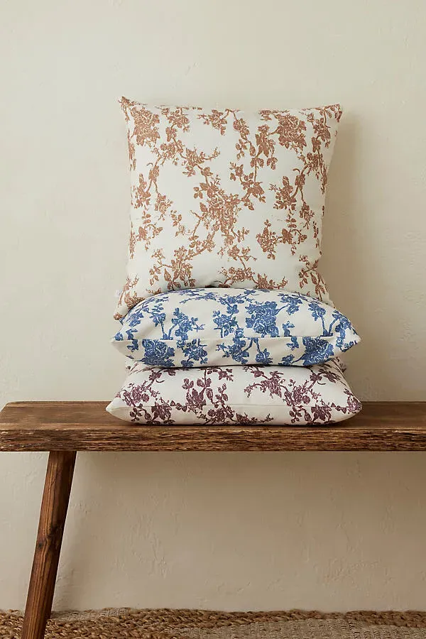 Aria Floral Cushion - Plum, Cotton product