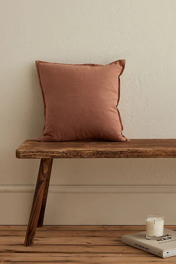 Layla Terra Linen Cushion - Green, Linen product