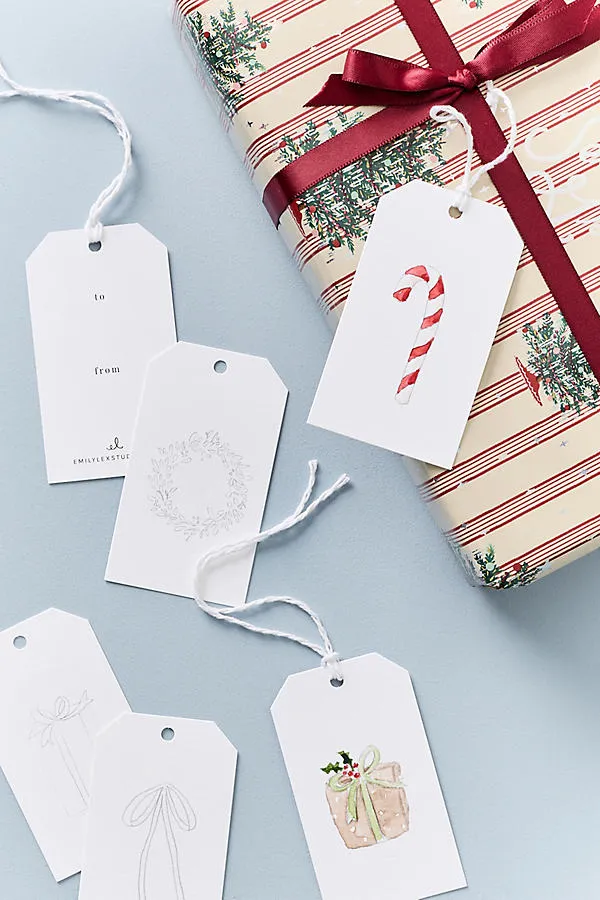 Christmas Paintable Gift Tags - Watercolor by Anthropologie
