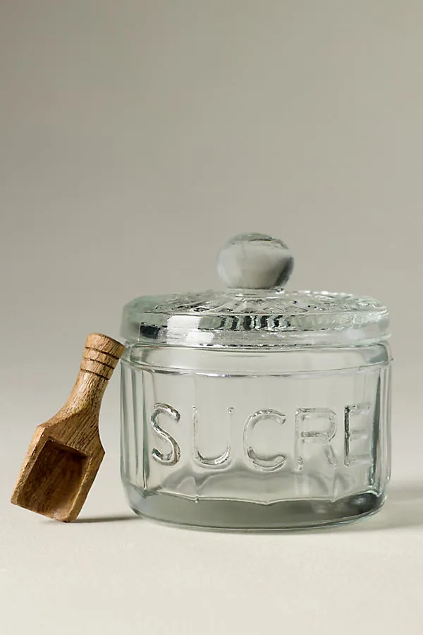 Bistro Glass Sugar Cellar - Clear Glass by Anthropologie