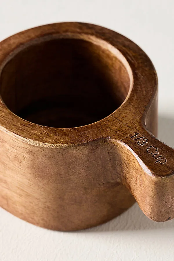 French Bistro Wood Measuring Cups Set of 4 by Anthropologie, alternate view