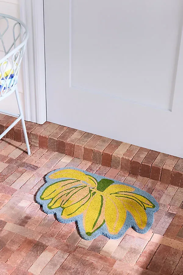 Anthropologie Printed Coir Bananas Shaped Doormat product