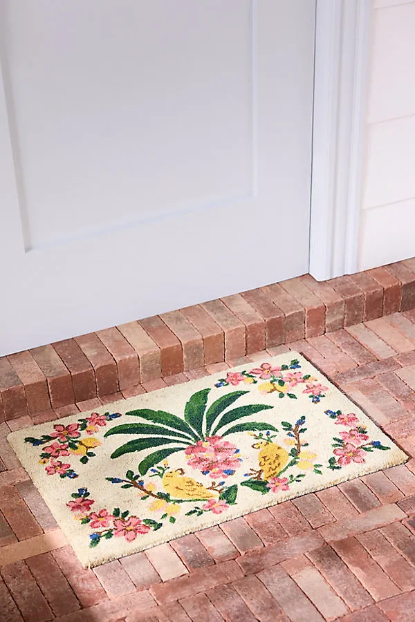 Anthropologie Printed Coir Doormat - Green product