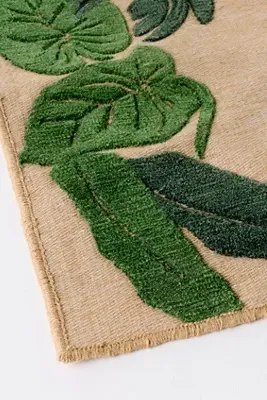 Tufted Indoor/Outdoor Bananas Rug - Green, Polyester product