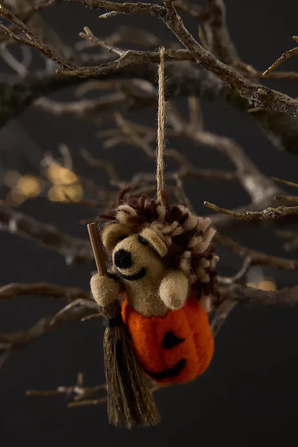 Hedgehog Felt Hanging Halloween Decoration - Wool product