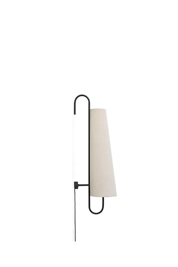 Ancora Rectangular Empire Wall Light - Beige, Linen product